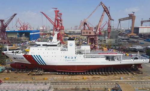 我國深遠(yuǎn)海大型專業(yè)海道測量船 海巡08 輪下水